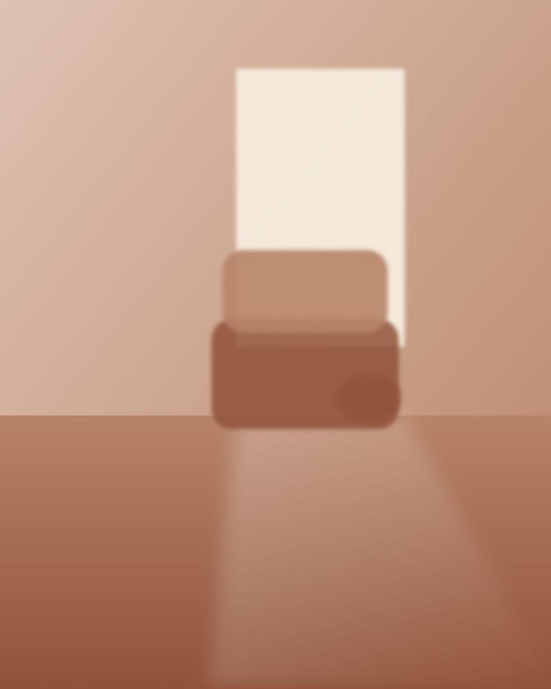 Living room with a low sofa and glazed door