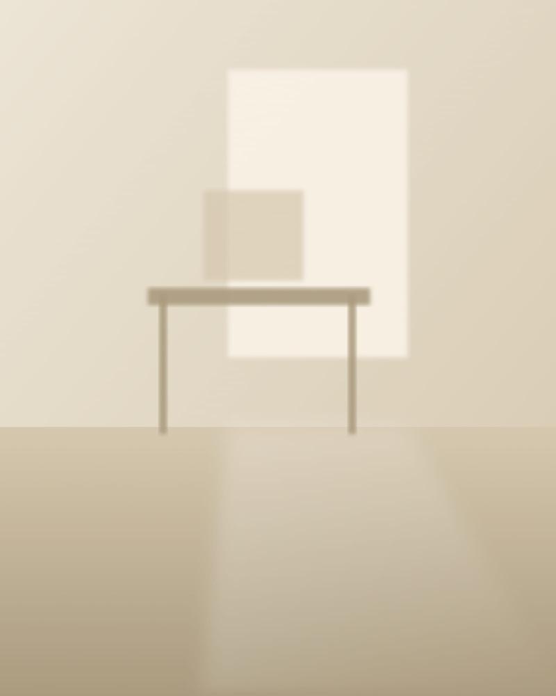 Desk set into a window bay
